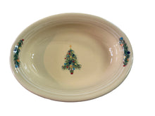 Load image into Gallery viewer, Fiesta Christmas Tree on Ivory Oval Serving Bowl
