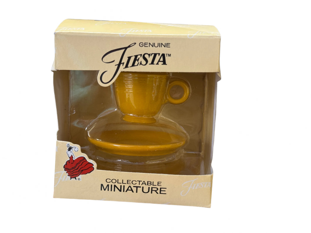 Fiesta Go Along Miniature  Yellow Teacup NIB