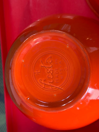 Vintage Fiesta RED Mixing Bowls 1-6 Beautiful