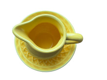 Load image into Gallery viewer, Vintage Harlequin Yellow Toy Creamer &amp; Nut Cup
