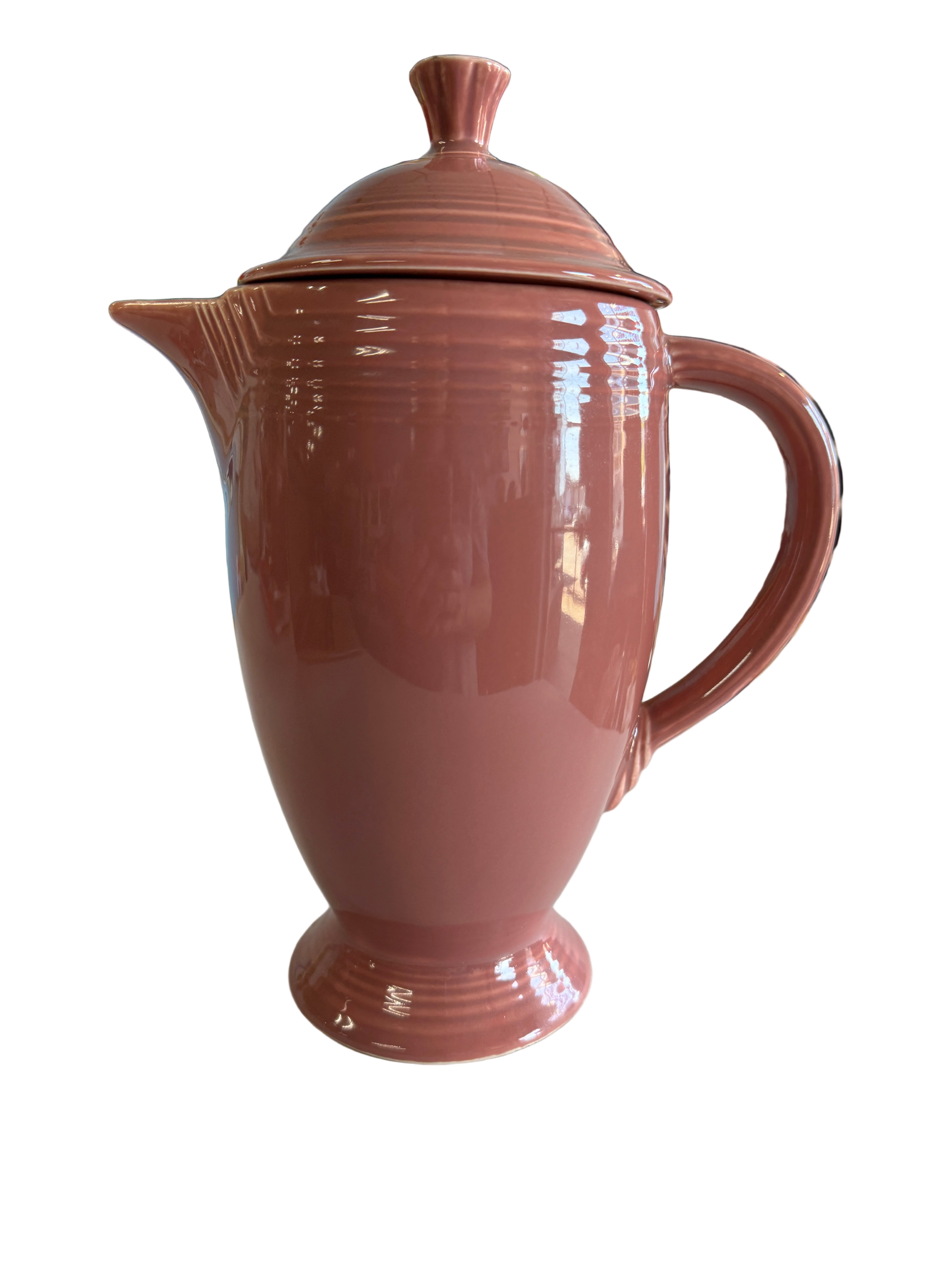 Vintage Fiesta Rose Coffee Pot - Thumbnail 2