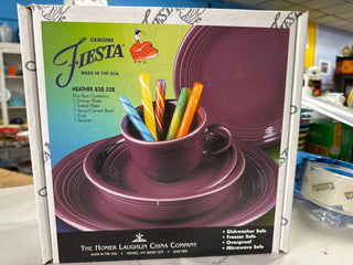 Fiesta Retired Heather 4-piece Place Setting Original Box