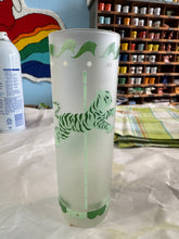Load image into Gallery viewer, Libby Carousel Merry Go Round Frosted Glass Tiger
