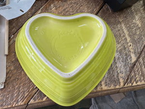 Fiesta Small Heart Bowl Lemongrass