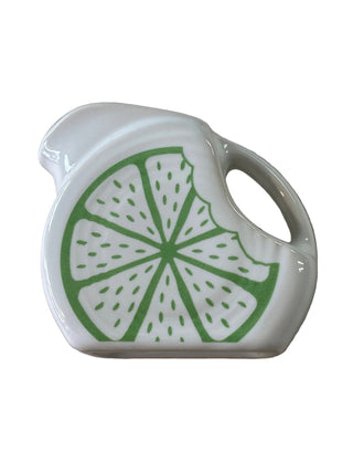 Fiesta FTCCO 2024 Green Citrus on White Mini Disk Pitcher