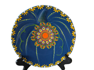 Fiesta Hand Painted Pumpkin Plate  By Patricia Degraw