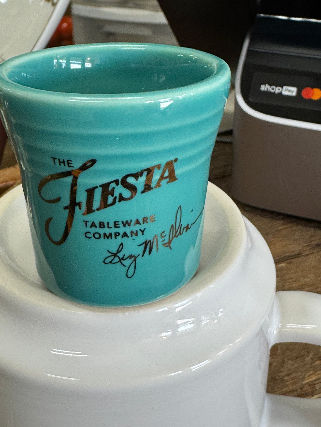 Fiesta FTCCO Dancing Lady TURQUOISE  Shot Glass