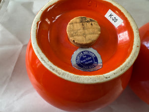 Vintage HLC  Kitchen Kraft Red Salt & Pepper set NICE