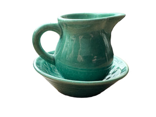 Vintage Harlequin Spruce  Toy Creamer & Nut Cup