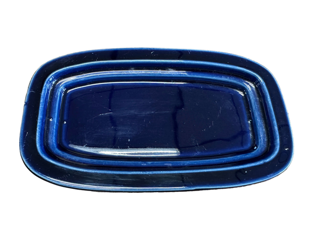 Fiesta Cobalt  Butter Dish Bottom Replacement Part Retired smaller