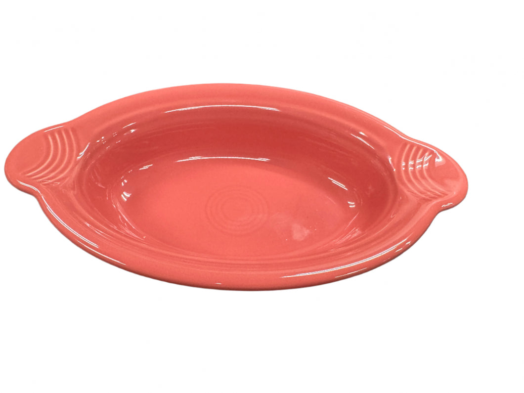 Fiesta Large  Oval Tab Handle Casserole Flamingo