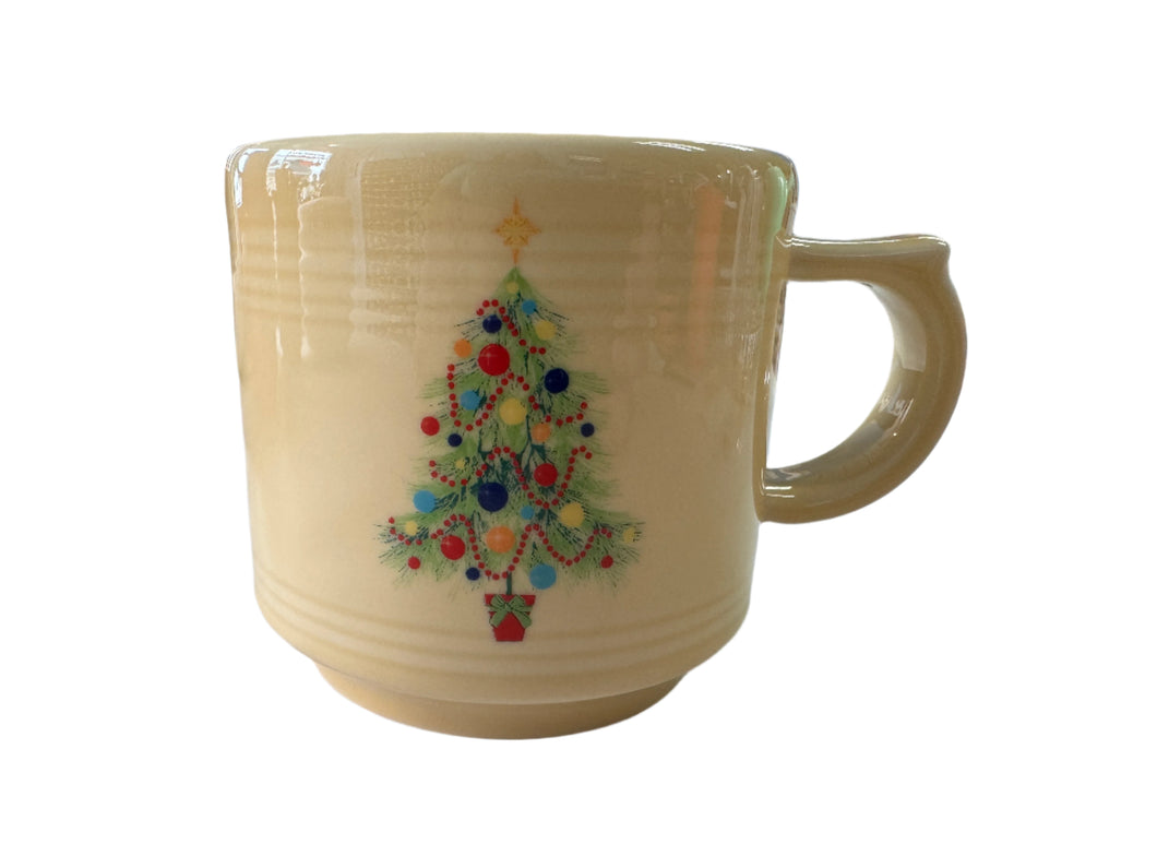 Fiesta Single Tree Christmas Ivory Stacking Mug Retired