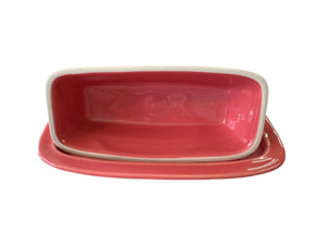 Fiesta Retired Small Butter Dish Flamingo  Retired Color