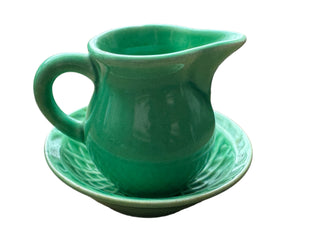 Vintage Harlequin Light Green Toy Creamer & Nut Cup  HTF