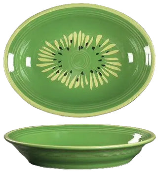 FIESTA ware KIWI Green DEEP DISH OVAL Bowl Serving Betty Crocker HTF