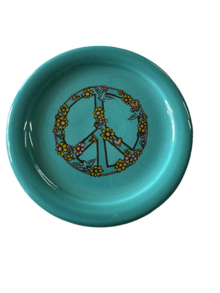 Fiesta Everything Kitchen Exclusive Turquoise Coaster Peace & Love Peace Sign
