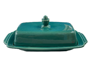 Vintage Harlequin 1930's  Spruce 1/2 LB BUTTER DISH
