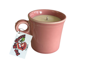 "Pop My Cherry Candle" By "ISH" .. In Rose Ring Handle Mug