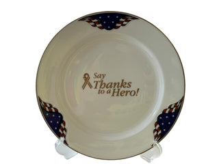 Fiesta HLC Unity Flag Plate "Say Thanks to a HERO Dinner Plate"