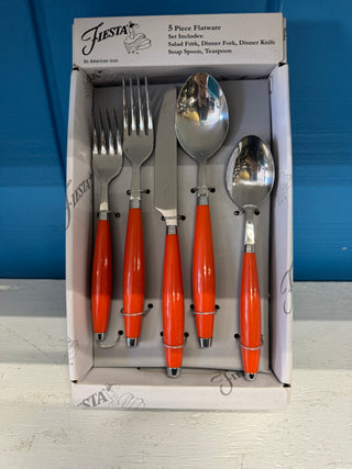 Fiesta Poppy Flatware Round Handle NIB