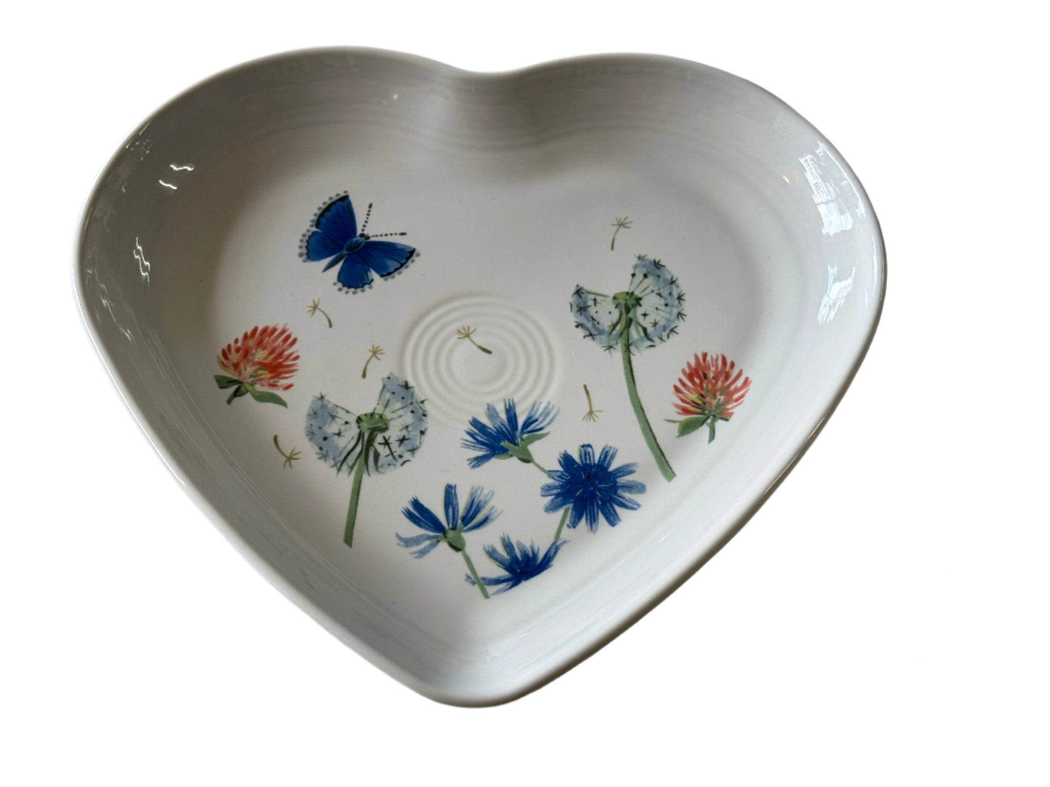 Fiestaware Breezy Floral Heart Plate