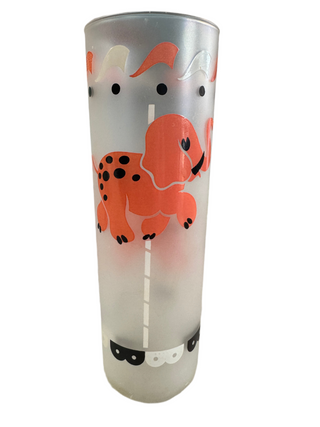 Libby Carousel Merry Go Round Frosted Glass Elephant