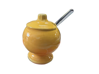 Vintage Fiesta Yellow Mustard Jar