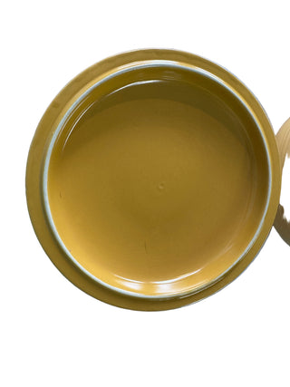 Vintage Fiesta French Handled  Casserole Covered  Dish With Lid  Yellow