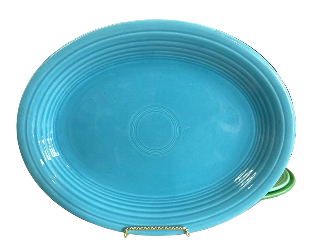 Fiesta Vintage Large Oval  Platter Turquoise !!!!