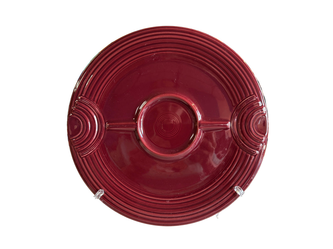 Fiesta Cinnabar  Chip & Dip Platter Tray. Retired Shape