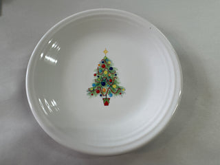 Fiesta White Salad Multicolored Tree Christmas Tree Salad Plate