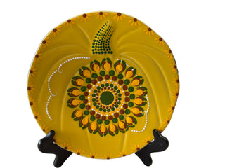 Fiesta Hand Painted Pumpkin Plate  By Patricia Degraw