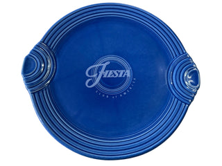 Fiesta Round Serving Tray SAPPHIRE  Post 86 Fiesta Club of America HTF