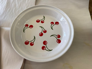 Fiesta Cherries on White Deep Dish Pie Baker HLCCA Conference Exclusive