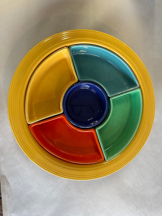 Vintage Fiesta Relish Tray 5 Colors Beautiful
