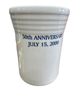 Load image into Gallery viewer, Fiesta White Juice Tumbler  50th Anniversary July 15th 2000  1950 TUMBLER
