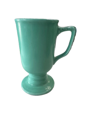 HOMER LAUGHLIN RETIRED SEAMIST IRISH COFFEE FOOTED MUG~FIESTA~RARE