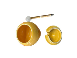 Vintage Fiesta Yellow Mustard Jar