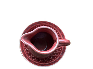Vintage Harlequin Burgundy Toy Creamer & Nut Cup