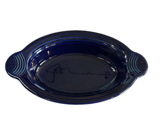 Fiesta Large  Oval Tab Handle Casserole Cobalt