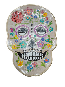 Fiesta Hand Painted SKULL PLATE  By Patricia Degraw