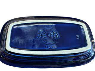 Fiesta Cobalt  Butter Dish Bottom Replacement Part Retired smaller