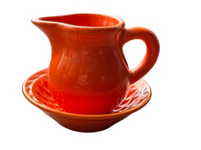 Load image into Gallery viewer, Vintage Harlequin Red Toy Creamer &amp; Nut Cup
