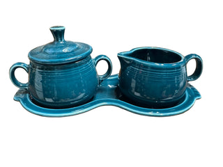 Fiesta Juniper Cream & Sugar Figure 8 Set