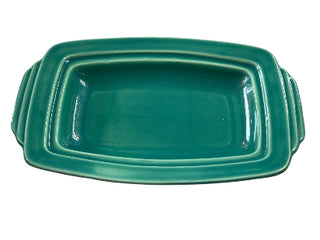 Vintage Harlequin 1930's  Spruce 1/2 LB BUTTER DISH