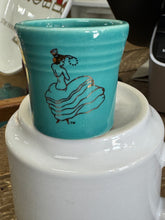 Load image into Gallery viewer, Fiesta FTCCO Dancing Lady TURQUOISE  Shot Glass
