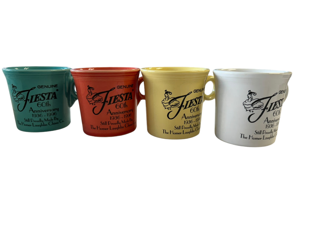 Fiesta Set of 4 Fiesta 60th Anniversary Mugs