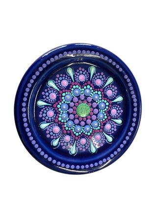Fiesta By Patricia DeGraw " Mandala " Twilight Coaster Hand Painted