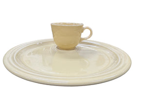Fiesta Welled Serving Tray Snack Tray With Tea Cup Yellow