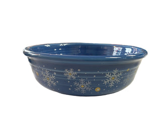Fiesta Macys Exclusive Lapis Blue Snowflake Small 5.5 Bowl Christmas